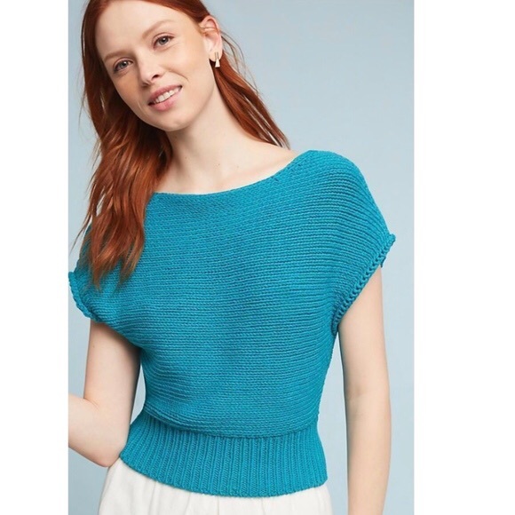 Anthropologie Sweaters - •Anthropologie• Moth Short Sleeve Sweater